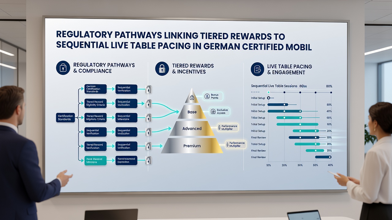 Mobile App-Oberfläche mit Live-Tisch und Belohnungsanzeige in einem zertifizierten Netzwerk